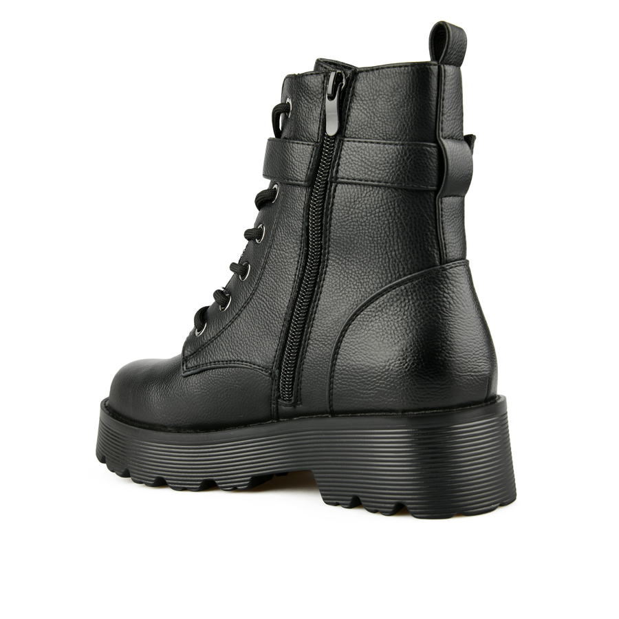 γυναικεία μποτάκια οικολογικό δέρμα μαύρο 3