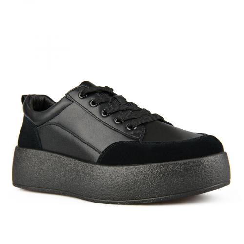 дамски ежедневни обувки черни с платформа 0151256