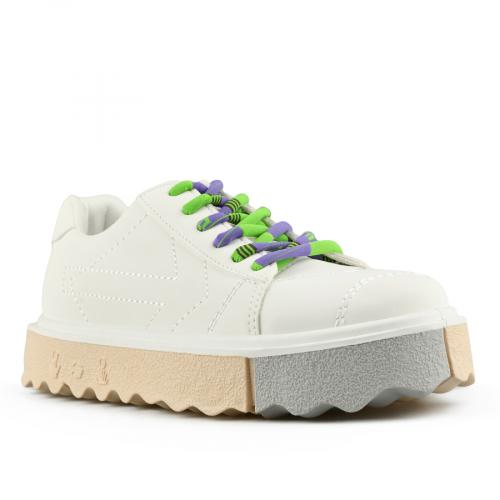 Γυναικεία λεύκα sneakers με πλατφόρμα 0145703