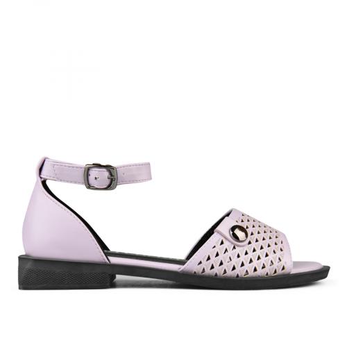 Sandale casual de damă, de culoare violet