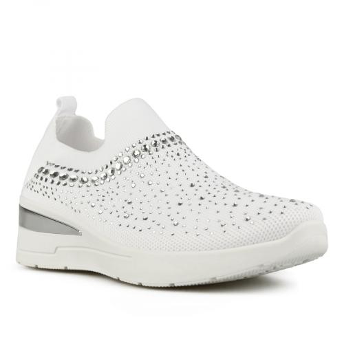 γυναικεία casual παπούτσια λευκά με πλατφόρμα 0148660

