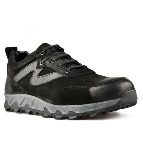 Ανδρικά παπούτσια casual μαύρο χρώμα 0147825 