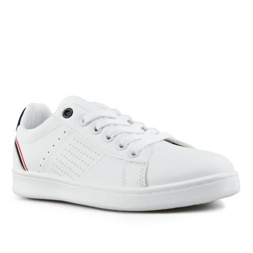 Γυναικεία sneakers λευκά με πλατφόρμα 0148633