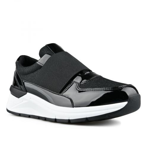γυναικεία sneakers μαύρα με πλατφόρμα 0148565
