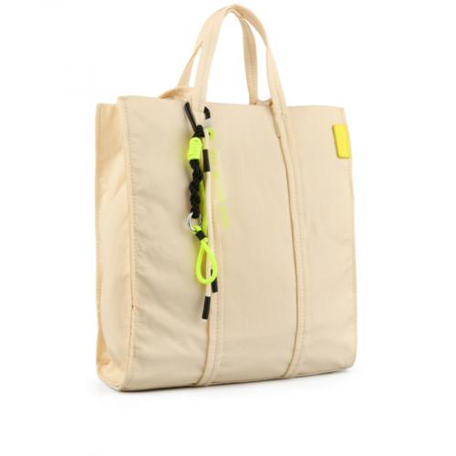 Γυναικεία casual τσάντα σε μπεζ χρώμα 0148929