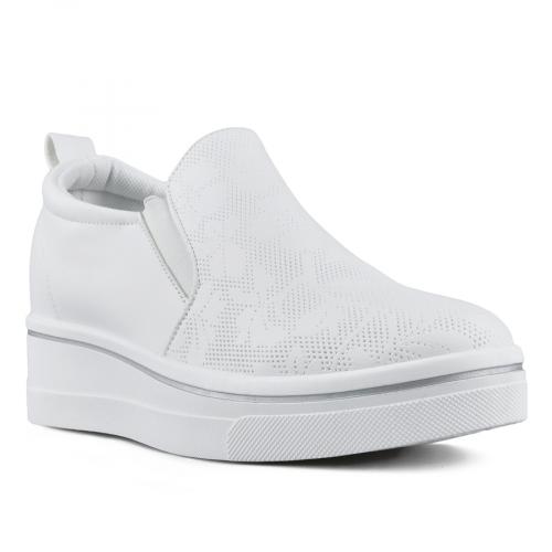 Γυναικεία παπούτσια Casual White με πλατφόρμα 0148777