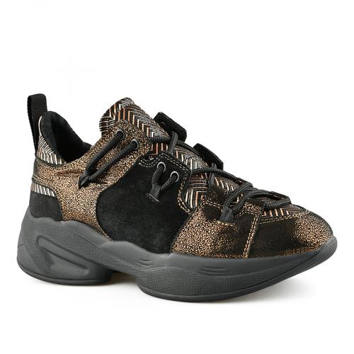 Pantofi casual de damă, de culoare negru