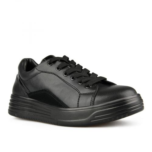 γυναικεία casual παπούτσια μαύρα με πλατφόρμα 0151271