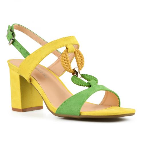 Sandale elegante de damă, de culoare galben 