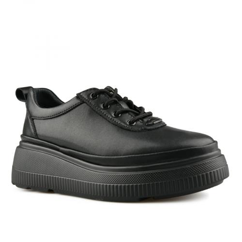 Γυναικεία casual παπούτσια  μαύρο χρώμα με πλατφόρμα 0151466