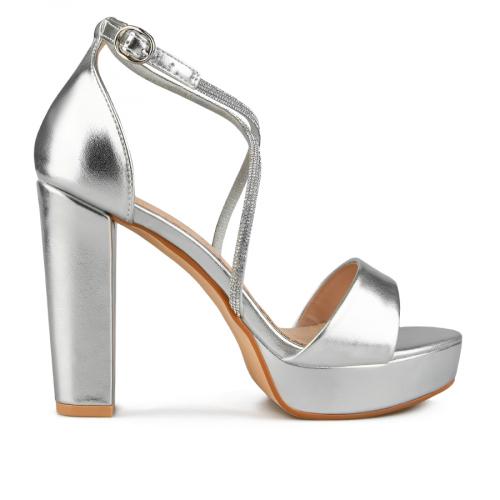 Sandale elegante de damă, de culoare argintiu