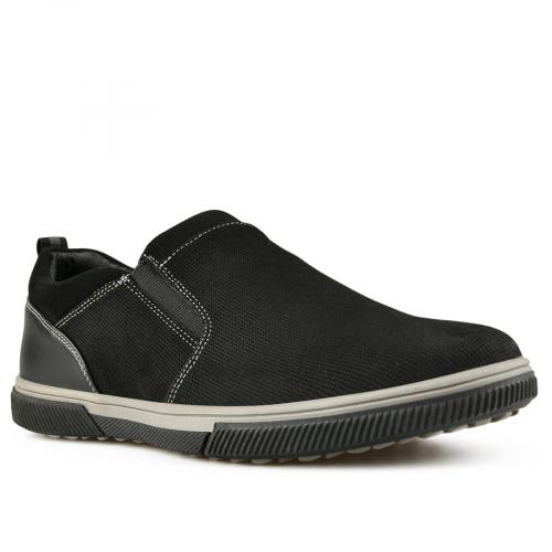 Ανδρικά παπούτσια casual μαύρο χρώμα 0147952