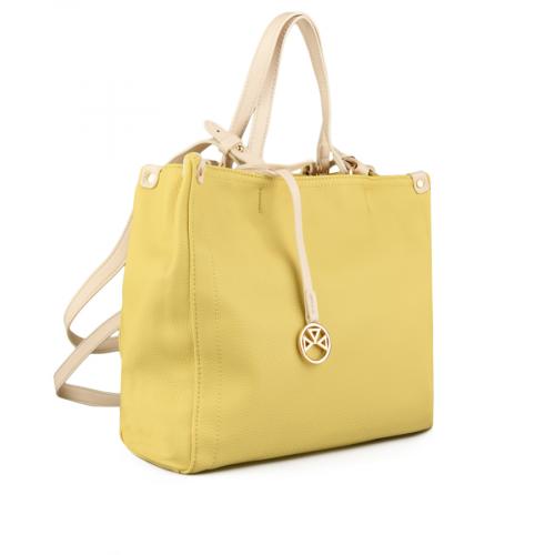 γυναικεία casual τσάντα σε κίτρινο χρώμα 0148926