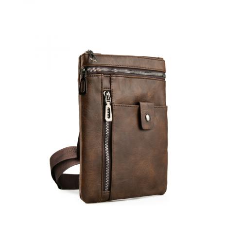 ανδρική casual τσάντα σε καφέ χρώμα 0150400