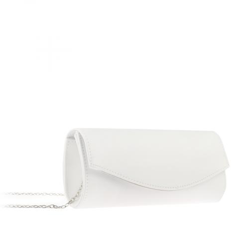 Γυναικεία κομψή τσάντα σε λευκό χρώμα 