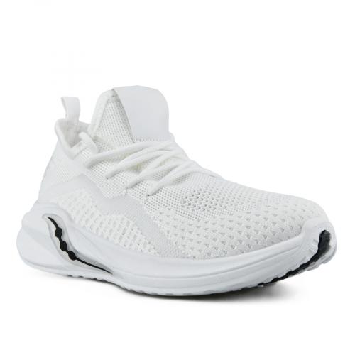 Γυναικεία αθλητικά παπούτσια λευκά  με πλατφόρμα 0148494