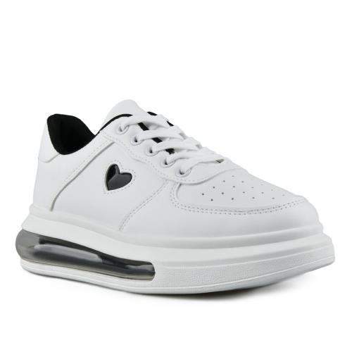 γυναικεία sneakers λευκά με πλατφόρμα 0148413