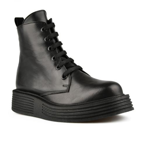 Γυναικείες casual μπότες μαύρο χρώμα 0148048