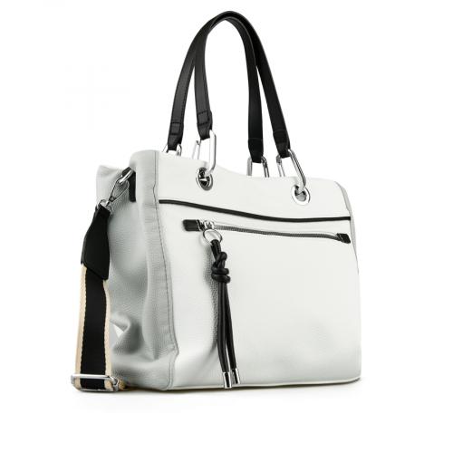 Γυναικεία καθημερινή τσάντα σε λευκό χρώμα 