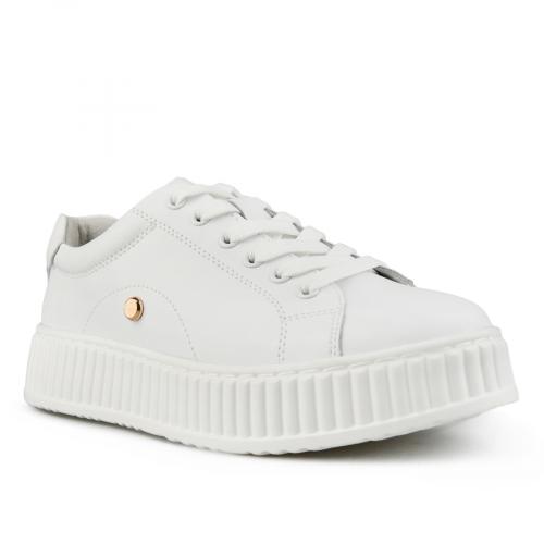 ανδρικά casual παπούτσια λευκά με πλατφόρμα 0151254