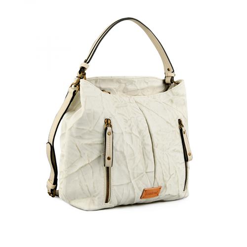 γυναικεία casual τσάντα σε λευκό χρώμα 0149085

