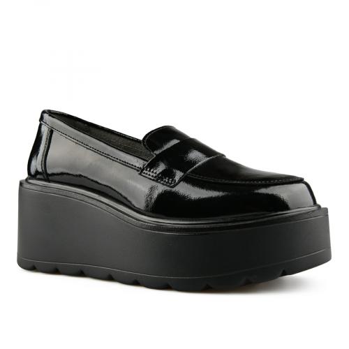 Γυναικεία casual παπούτσια  μαύρο χρώμα με πλατφόρμα 0151471
