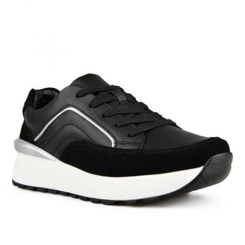 дамски ежедневни обувки черни с платформа 0151249
