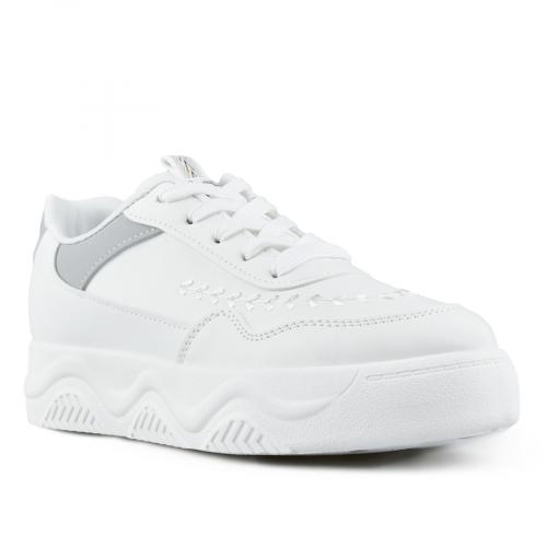 дамски ежедневни обувки бели с платформа 0148678