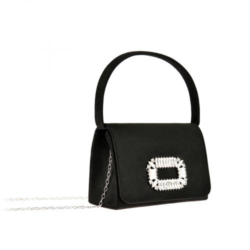 Γυναικεία κομψή τσάντα σε μαύρο χρώμα 