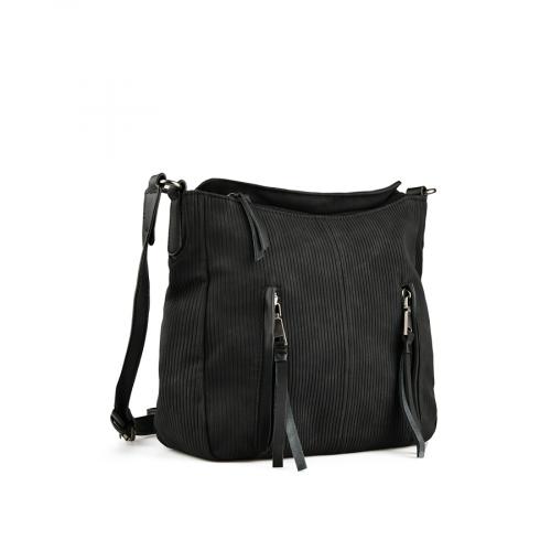 Γυναικεία καθημερινή τσάντα μαύρη 0147713