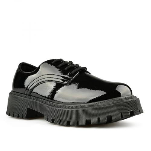Γυναικεία casual μαύρα παπούτσια με πλατφόρμα 0148864