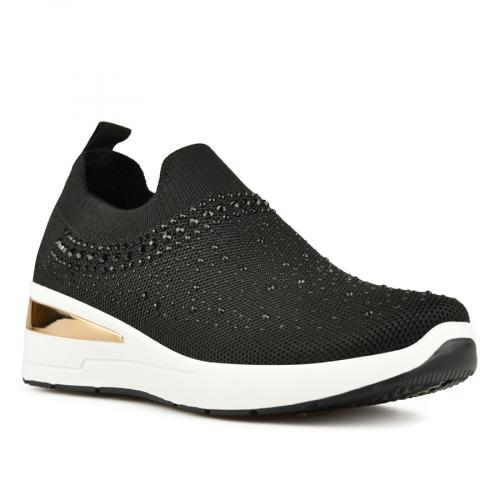 γυναικεία casual παπούτσια μαύρα με πλατφόρμα 0148659

