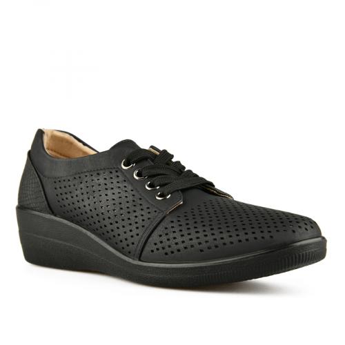 Γυναικεία casual παπούτσια σε μαύρο χρώμα με πλατφόρμα 0148549