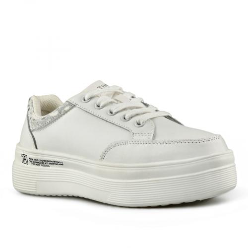 Γυναικεία sneakers με πλατφόρμα λευκά 0146839