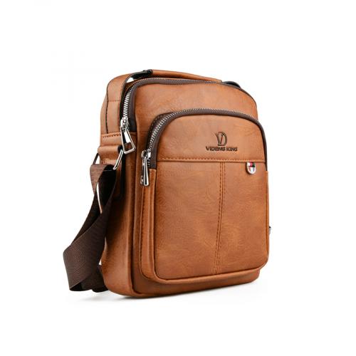 ανδρική casual τσάντα σε καφέ χρώμα 0150479

