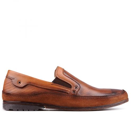 мъжки обувки естествена кожа тъмно бежови