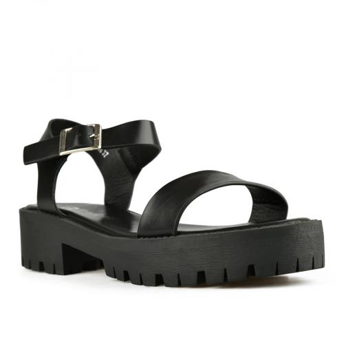 Sandale casual de damă, de culoare negru