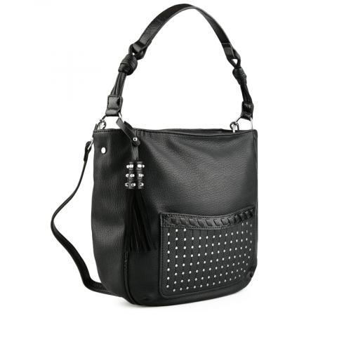 Γυναικεία casual τσάντα σε μαύρο χρώμα 0150950