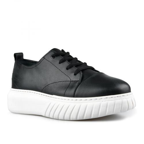 Γυναικεία Casual Παπούτσια μαύρο χρώμα με πλατφόρμα 0149676