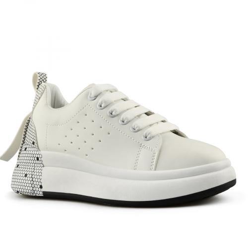 Γυναικεία sneakers με πλατφόρμα λευκά 0146519