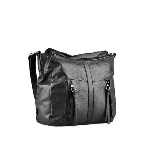 Γυναικεία καθημερινή τσάντα μαύρο χρώμα 0147723