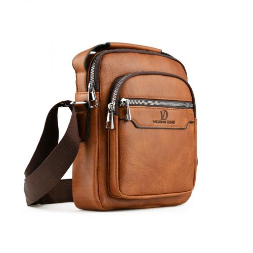 ανδρική casual τσάντα σε καφέ χρώμα 0150458