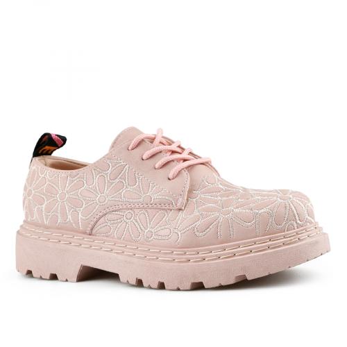 Pantofi casual de damă, de culoare roz