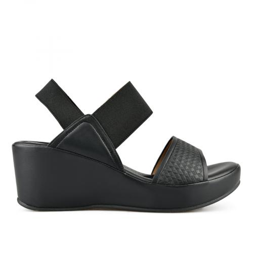 дамски ежедневни сандали черни с платформа 0154130