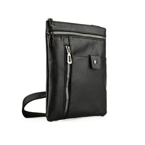 ανδρική casual τσάντα σε μαύρο χρώμα 0150402