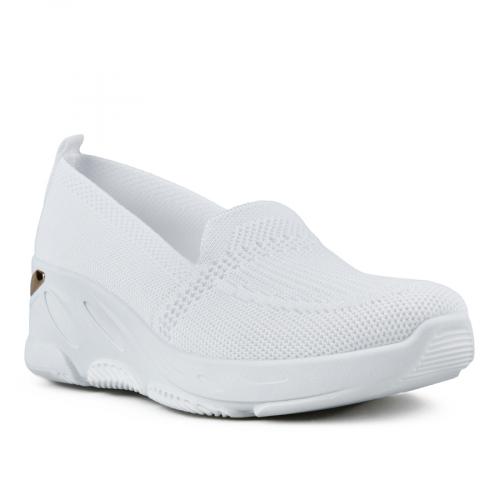 γυναικεία καθημερινά παπούτσια σε λευκό χρώμα με πλατφόρμα 0148627