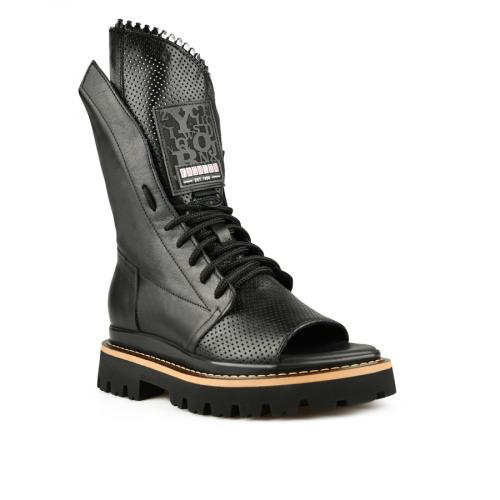 Γυναικείες casual μπότες μαύρα 0147302