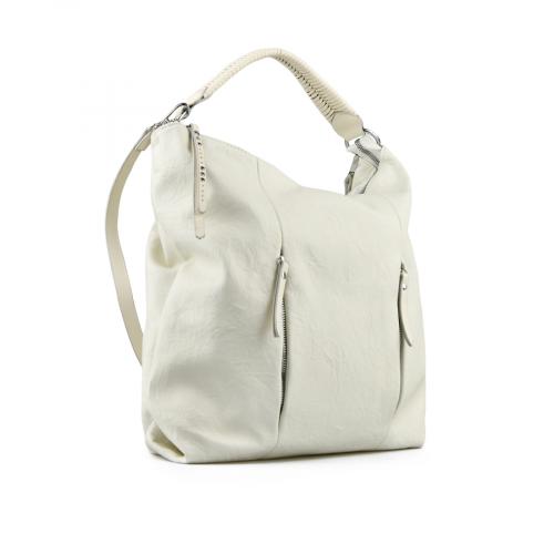 Γυναικεία καθημερινή τσάντα σε λευκό χρώμα