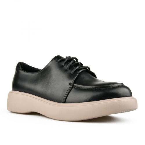 Γυναικεία casual παπούτσια μαύρα με πλατφόρμα 0150610