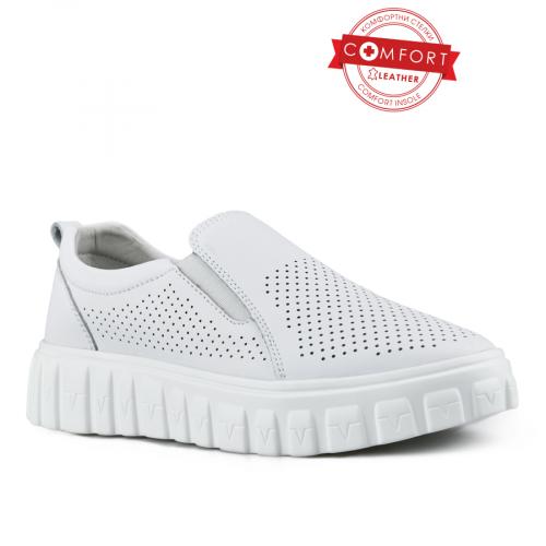 Γυναικεία παπούτσια Casual λευκά με πλατφόρμα 0148134